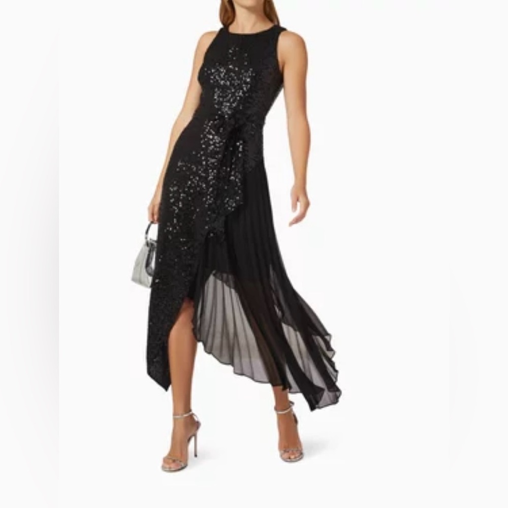 Badgley Mischka Black Sequin Glamourous dress